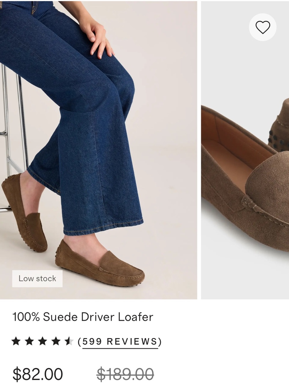 Quince Suede Driver Loafer in Brown